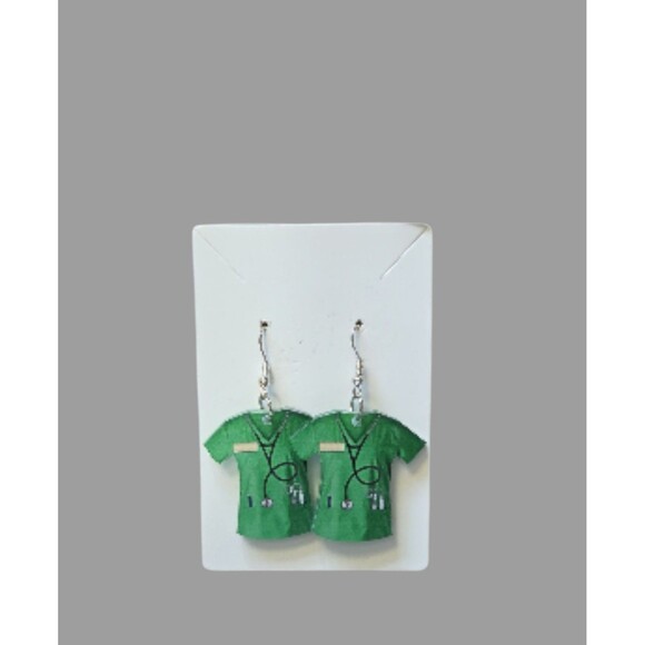 Medical Scrub 2D Dangle Earrings - Picture 1 of 2